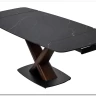 Стол BLANCO 160 MATT BLACK MARBLE SOLID CERAMIC / Орех, DISAUR заказать по цене 106 800 руб. в Омске