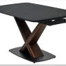 Стол BLANCO 160 MATT BLACK MARBLE SOLID CERAMIC / Орех, DISAUR заказать по цене 106 800 руб. в Омске