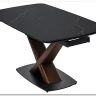 Стол BLANCO 160 MATT BLACK MARBLE SOLID CERAMIC / Орех, DISAUR заказать по цене 106 800 руб. в Омске