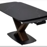 Стол BLANCO 160 MATT BLACK MARBLE SOLID CERAMIC / Орех, DISAUR заказать по цене 106 800 руб. в Омске