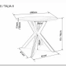 Стол обеденный Signal TALIA (эффект серого мрамора/черный) заказать по цене 26 644 руб. в Омске
