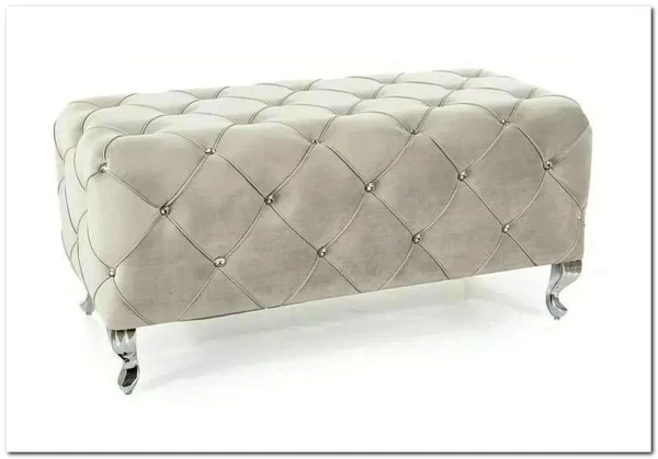 Скамья Signal HESTIA VELVET (светло-серый/серебряный) заказать по цене 38 606 руб. в Омске