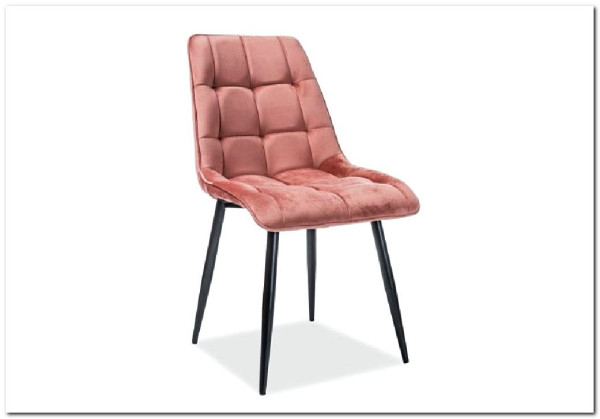 Стул кухонный Signal CHIC Velvet Bluvel 52 (античный розовый/черный) заказать по цене 10 612 руб. в Омске