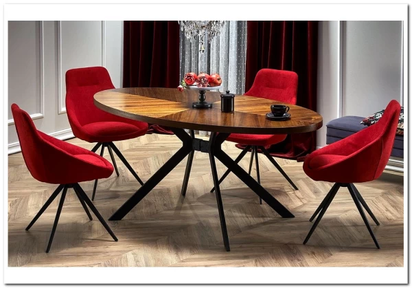 Стол обеденный Halmar LOCARNO (ореховый/черный) заказать по цене 44 604 руб. в Омске