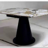 Стол TERAMO 135 GLOSS GRAND JADE SOLID CERAMIC, керамика, поворотн.механизм / Черный каркас, DISAUR заказать по цене 56 970 руб. в Омске