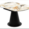Стол TERAMO 135 GLOSS GRAND JADE SOLID CERAMIC, керамика, поворотн.механизм / Черный каркас, DISAUR заказать по цене 56 970 руб. в Омске