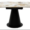 Стол TERAMO 135 GLOSS GRAND JADE SOLID CERAMIC, керамика, поворотн.механизм / Черный каркас, DISAUR заказать по цене 56 970 руб. в Омске