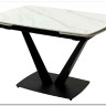 Стол ALATRI 120 MATT WHITE MARBLE SINTERED STONE / BLACK заказать по цене 75 200 руб. в Омске