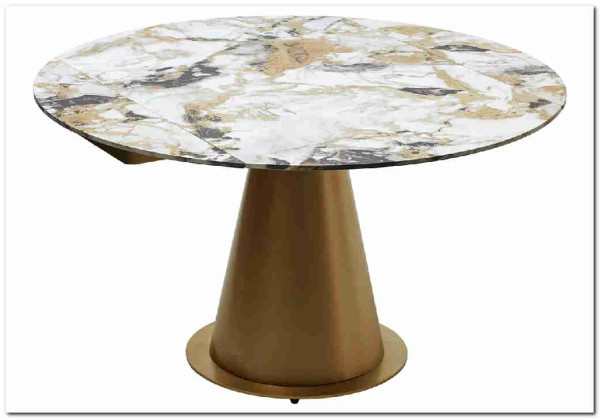 Стол TERAMO 135 GLOSS GRAND JADE SOLID CERAMIC, керамика, поворотн.механизм / Бронзовый, DISAUR заказать по цене 63 810 руб. в Омске