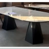 Стол ОРФЕЙ 240 нераскладной цвет ОНИКС (ONYX SABLE PULIDO), керамика / Черный каркас заказать по цене 101 050 руб. в Омске