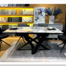 Стол VICENZA 180 раскладной GLOSS BULGARI WHITE, керамика / Черный, DISAUR заказать по цене 69 930 руб. в Омске
