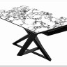 Стол VICENZA 180 раскладной GLOSS BULGARI WHITE, керамика / Черный, DISAUR заказать по цене 69 930 руб. в Омске
