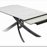 Стол ESTEBIO 160 KL-99 Белый мрамор матовый, итальянская керамика/ Серый металлик, DISAUR заказать по цене 100 240 руб. в Омске