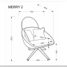 Кресло Halmar MERRY 2 (капучино) заказать по цене 38 679 руб. в Омске