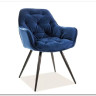 Стул кухонный Signal CHERRY Velvet Bluvel 86 (темно-синий/черный мат) заказать по цене 15 528 руб. в Омске
