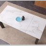 Стол CORNER 120 MATT WHITE MARBLE SOLID CERAMIC / BLACK заказать по цене 53 750 руб. в Омске