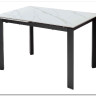 Стол CORNER 120 MATT WHITE MARBLE SOLID CERAMIC / BLACK заказать по цене 53 750 руб. в Омске