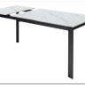 Стол CORNER 120 MATT WHITE MARBLE SOLID CERAMIC / BLACK заказать по цене 53 750 руб. в Омске