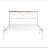 Купить Кровать Iris (mod.9311) дерево гевея/металл, 160*200 см (Queen bed), Белый (White) с доставкой по России по цене производителя можно в магазине Другая Мебель в Омске