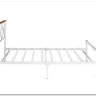 Купить Кровать Iris (mod.9311) дерево гевея/металл, 160*200 см (Queen bed), Белый (White) с доставкой по России по цене производителя можно в магазине Другая Мебель в Омске