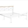 Купить Кровать Iris (mod.9311) дерево гевея/металл, 160*200 см (Queen bed), Белый (White) с доставкой по России по цене производителя можно в магазине Другая Мебель в Омске
