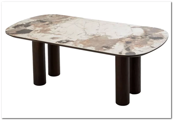 Стол ПИНО (PINO) 210 цвет CA035, керамика / ТЕМНЫЙ ОРЕХ, ®DISAUR заказать по цене 80 700 руб. в Омске