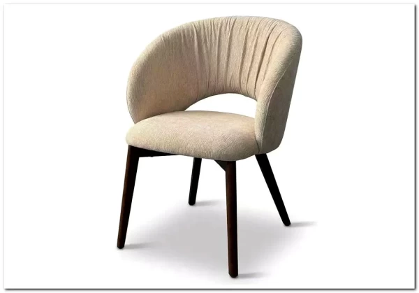 Стул ПИОЛА (PIOLA), цвет СВЕТЛО-БЕЖЕВЫЙ CITY-102, букле / ОРЕХ каркас, ®DISAUR заказать по цене 15 150 руб. в Омске