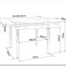 Стол обеденный Signal GD082 80 раскладной (орех винтажный/черный мат) заказать по цене 36 875 руб. в Омске