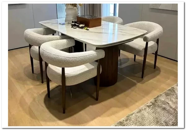 Стол ВЕСТБЕРГ (WESTBERG) 180 КАЛАКАТТА (GLOSS CALACATTA GOLD SOLID CERAMIC) / Орех натур, ®DISAUR заказать по цене 104 600 руб. в Омске