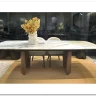 Стол ВЕСТБЕРГ (WESTBERG) 180 КАЛАКАТТА (GLOSS CALACATTA GOLD SOLID CERAMIC) / Орех натур, ®DISAUR заказать по цене 104 600 руб. в Омске