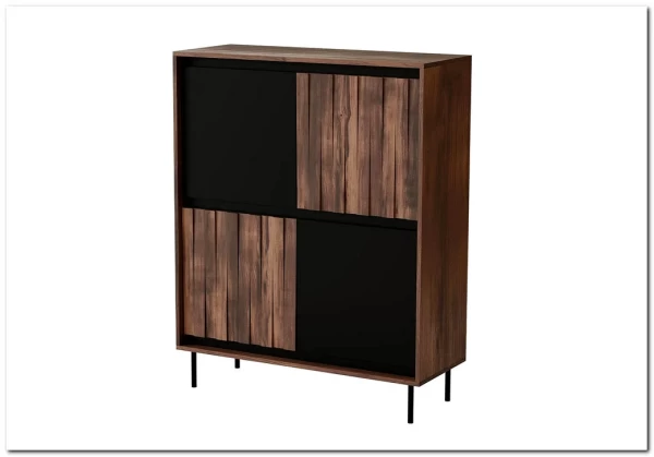 Комод Halmar SWING KM-2 (орех/черный) заказать по цене 41 751 руб. в Омске