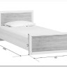 Купить Кровать Koen LOZ90x200 ясень снежный BRW с доставкой по России по цене производителя можно в магазине Другая Мебель в Омске