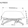 Стол обеденный Halmar ALFREDO 160 (белый мрамор/черный) заказать по цене 59 488 руб. в Омске