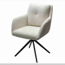 Стул MEADOW 360 град. поворот. Белый XD841-01, букле / черный каркас, DISAUR заказать по цене 15 615 руб. в Омске