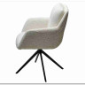 Стул MEADOW 360 град. поворот. Белый XD841-01, букле / черный каркас, DISAUR заказать по цене 15 615 руб. в Омске