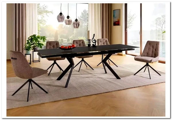 Стол обеденный Signal NORTON 160 (черный/черный) заказать по цене 86 973 руб. в Омске