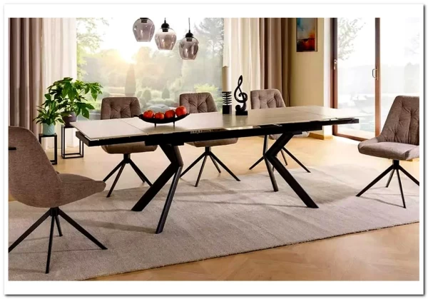 Стол обеденный Signal NORTON 160 (травертин/черный) заказать по цене 86 973 руб. в Омске