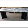 Стол АДАЖИО 240 (320) см MINERAL STONE NATURAL, керамика / Черный каркас заказать по цене 123 150 руб. в Омске