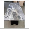 Стол АДАЖИО 240 (320) см MINERAL STONE NATURAL, керамика / Черный каркас заказать по цене 123 150 руб. в Омске