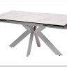 Стол BELLUNO 160 MARBLES KL-99 Белый мрамор матовый итальянская керамика/ белый каркас заказать по цене 99 320 руб. в Омске