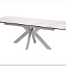 Стол BELLUNO 160 MARBLES KL-99 Белый мрамор матовый итальянская керамика/ белый каркас заказать по цене 99 320 руб. в Омске