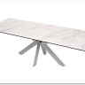 Стол BELLUNO 160 MARBLES KL-99 Белый мрамор матовый итальянская керамика/ белый каркас заказать по цене 99 320 руб. в Омске