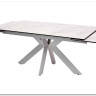 Стол BELLUNO 160 MARBLES KL-99 Белый мрамор матовый итальянская керамика/ белый каркас заказать по цене 99 320 руб. в Омске