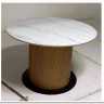 Стол MESA D120 цвет БЕЛЫЙ МРАМОР M326 / Каркас OAK, DISAUR заказать по цене 68 300 руб. в Омске