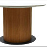 Стол MESA D120 цвет БЕЛЫЙ МРАМОР M326 / Каркас OAK, DISAUR заказать по цене 68 300 руб. в Омске