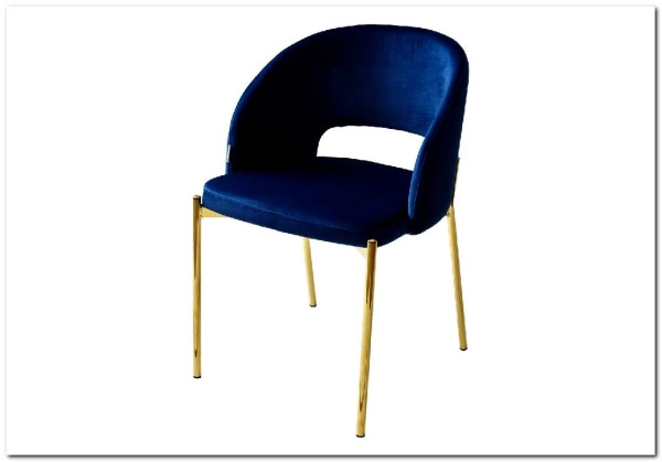 Стул AGNES BLUVEL-86 NAVY BLUE, золотой каркас заказать по цене 4 725 руб. в Омске Стул AGNES BLUVEL-86 NAVY BLUE, золотой каркас заказать по цене 4 725 руб. в Омске